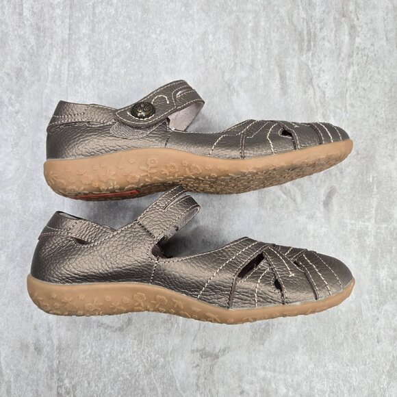 Spring Step Comfort Flats Leather Bronze Maryjane Minimalist Walking Shoes 6.5-7 - Picture 6 of 11